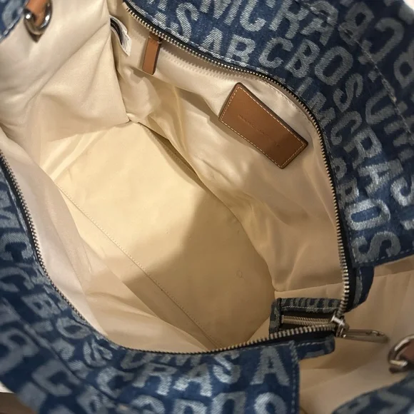 Marc Jacobs Blue Monogram Tote Bag - Picture 5 of 7